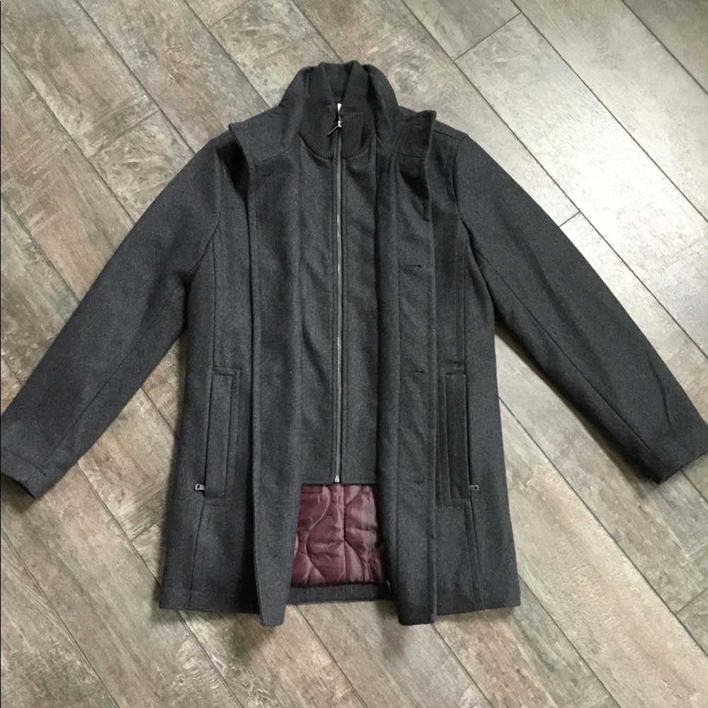 Cole Haan Signature Wool Blend Coat-Size Small